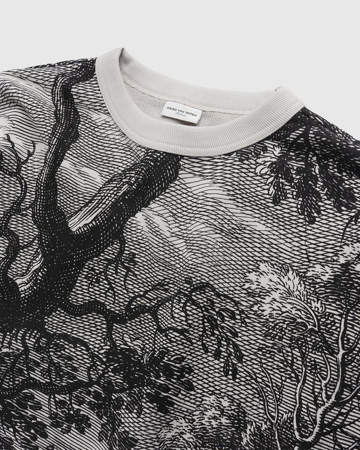 Dries van Noten – Hax Graphic Crewneck Cement - Sweats - Grey - Image 4