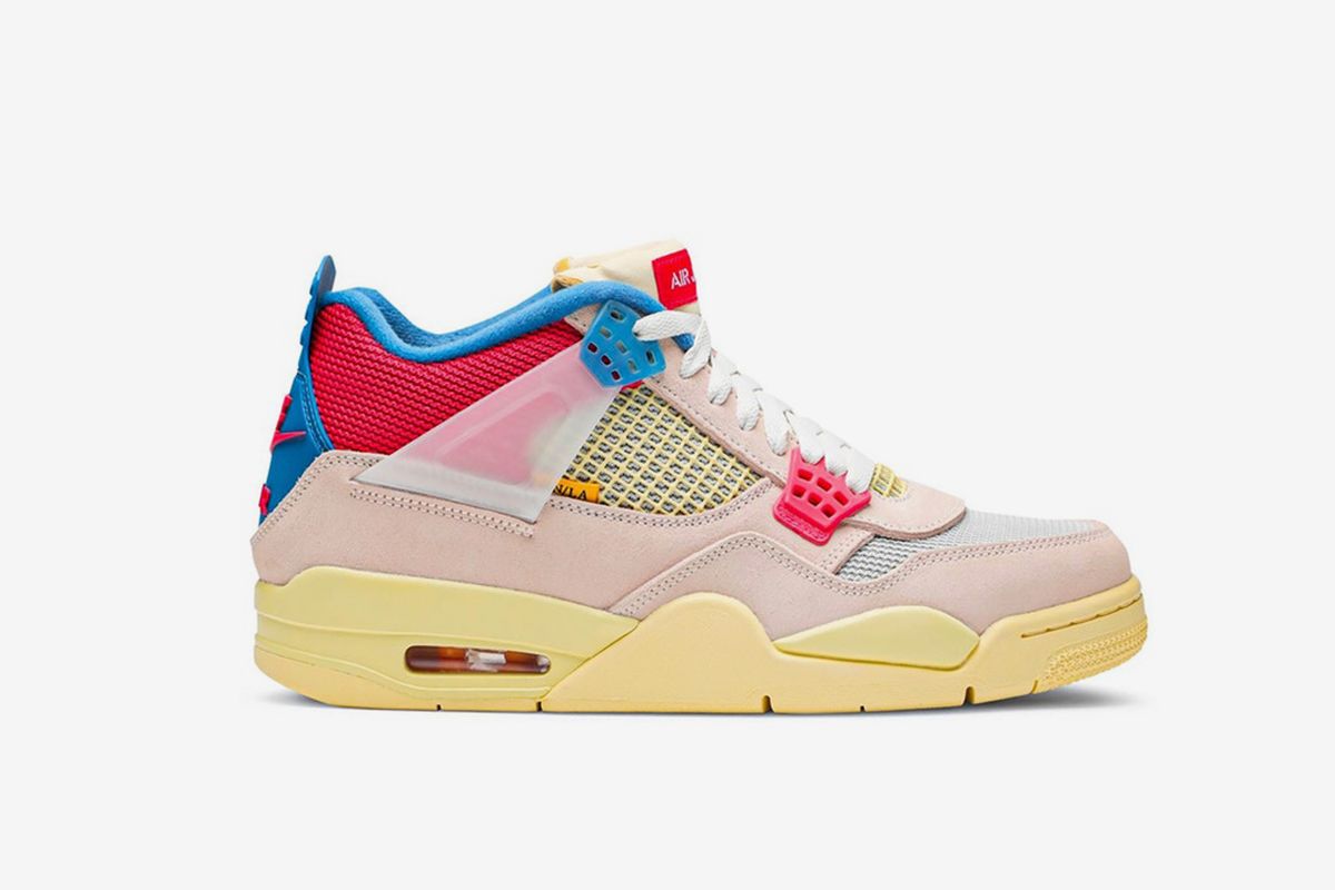 Red and blue jordan 4 online