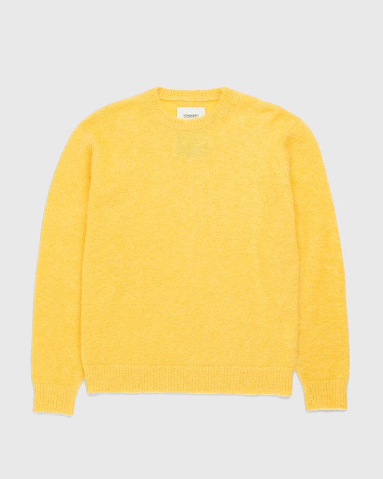 Light Alpaca Crew Sweater Yellow