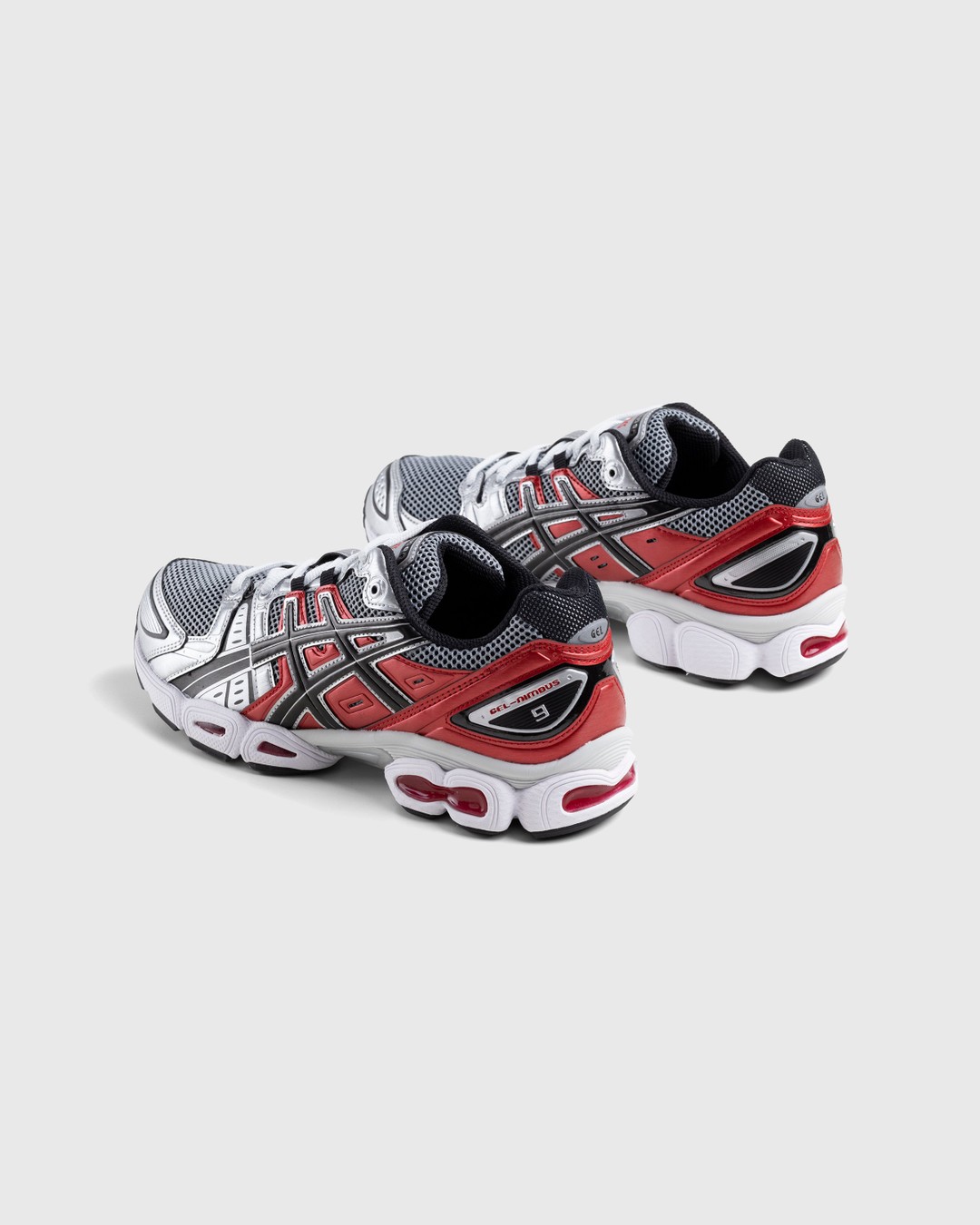 asics – Gel-Nimbus 9 Pure Silver/Classic Red - Sneakers - Red - Image 5