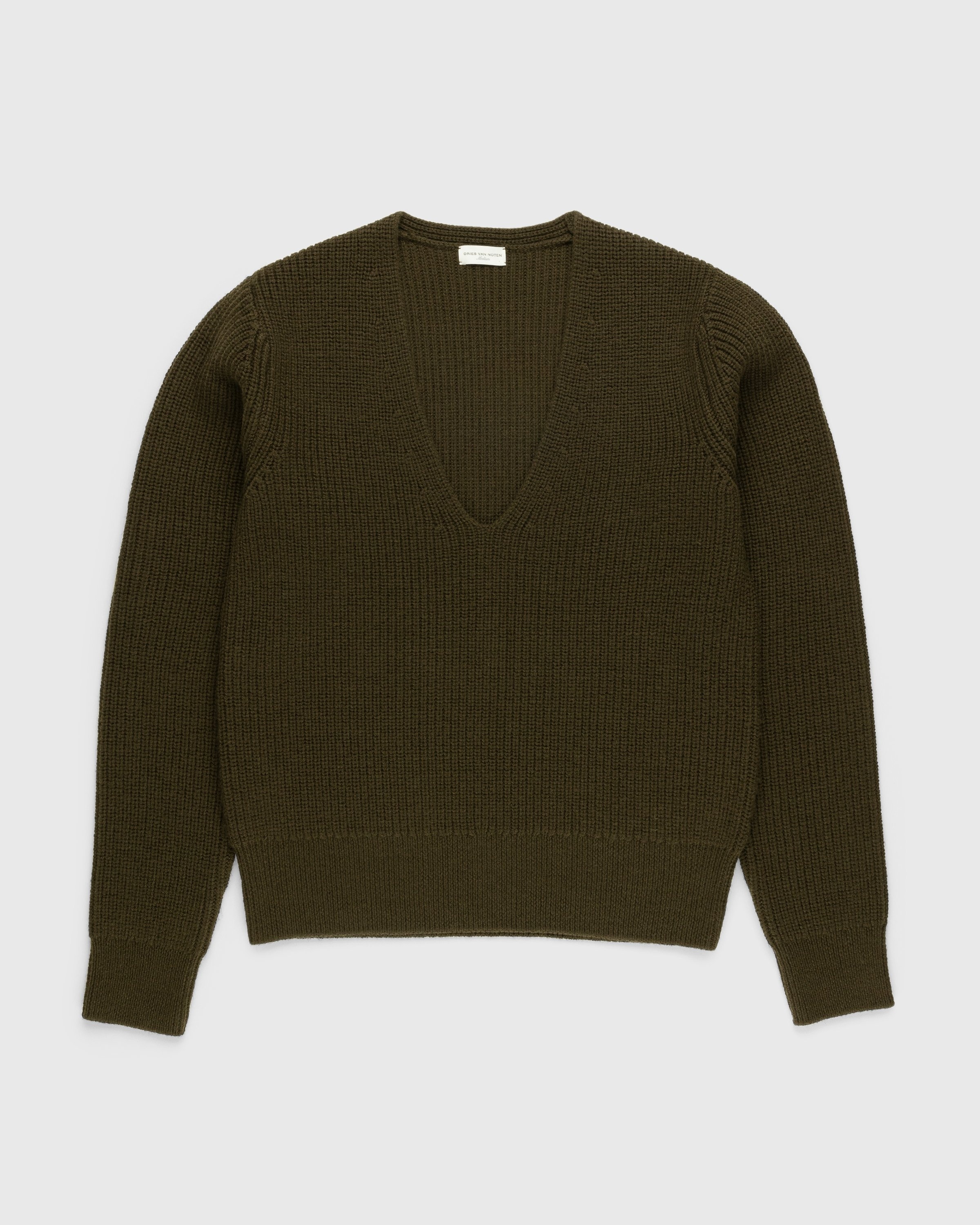 Dries van Noten – Newton Merino Sweater Green - Knitwear - Green - Image 1