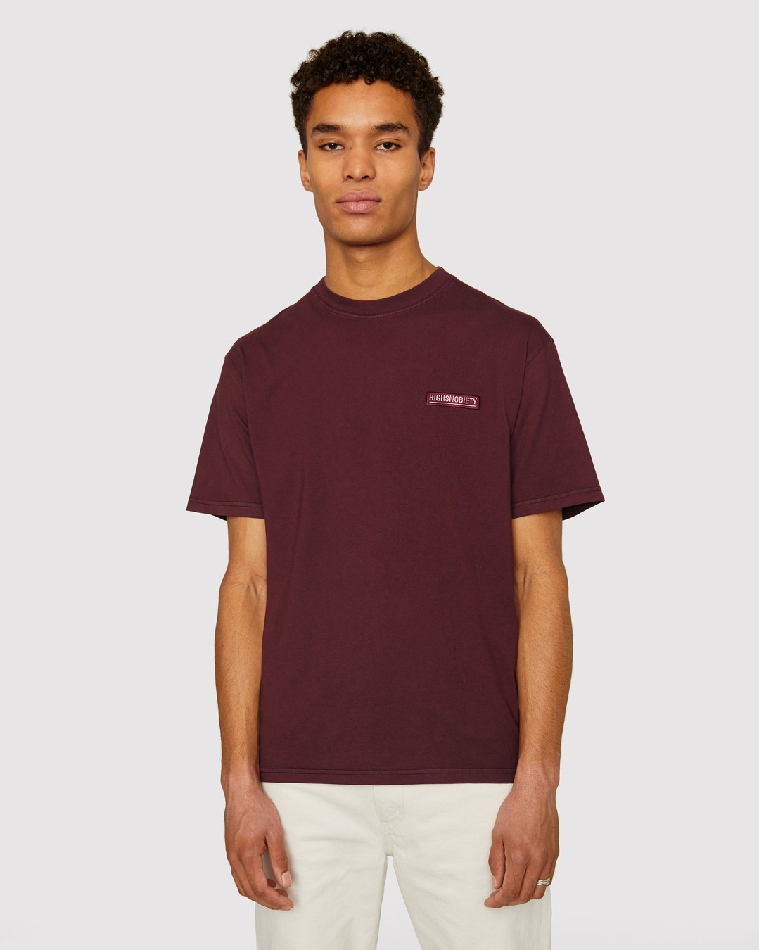 Highsnobiety – Staples T-Shirt Burgundy - T-shirts - Red - Image 2