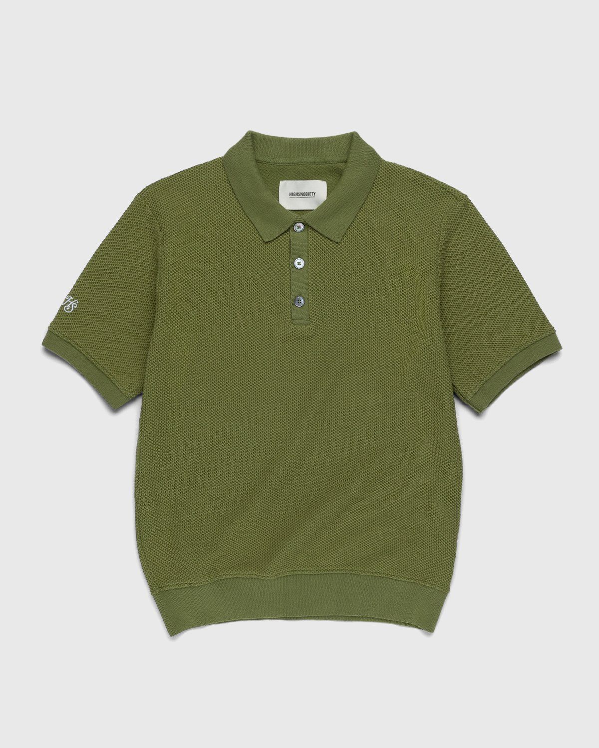 Highsnobiety – Knit Short-Sleeve Polo Green | Highsnobiety Shop