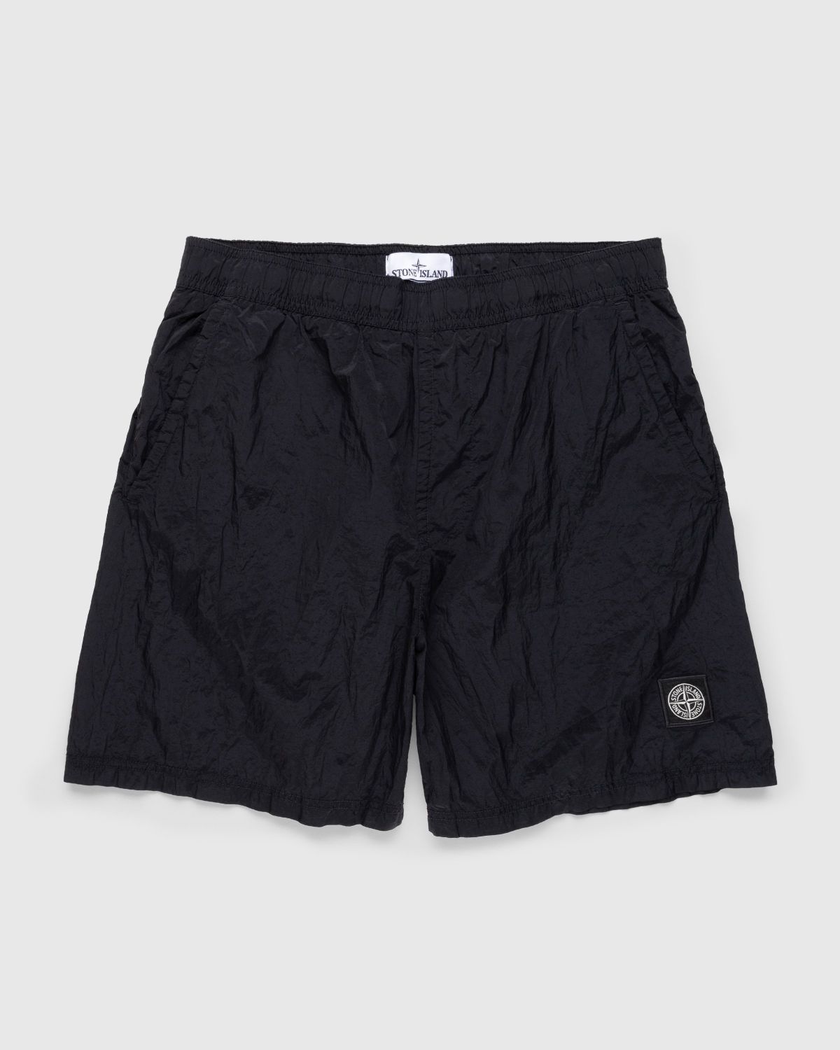 Stone Island – Nylon Metal Beach Shorts Black - Shorts - Black - Image 1