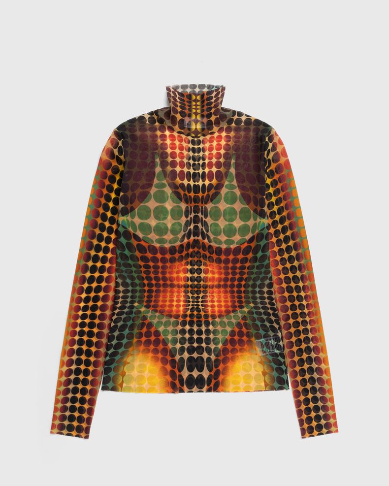 Jean Paul Gaultier – High Neck Longsleeve Top Orange