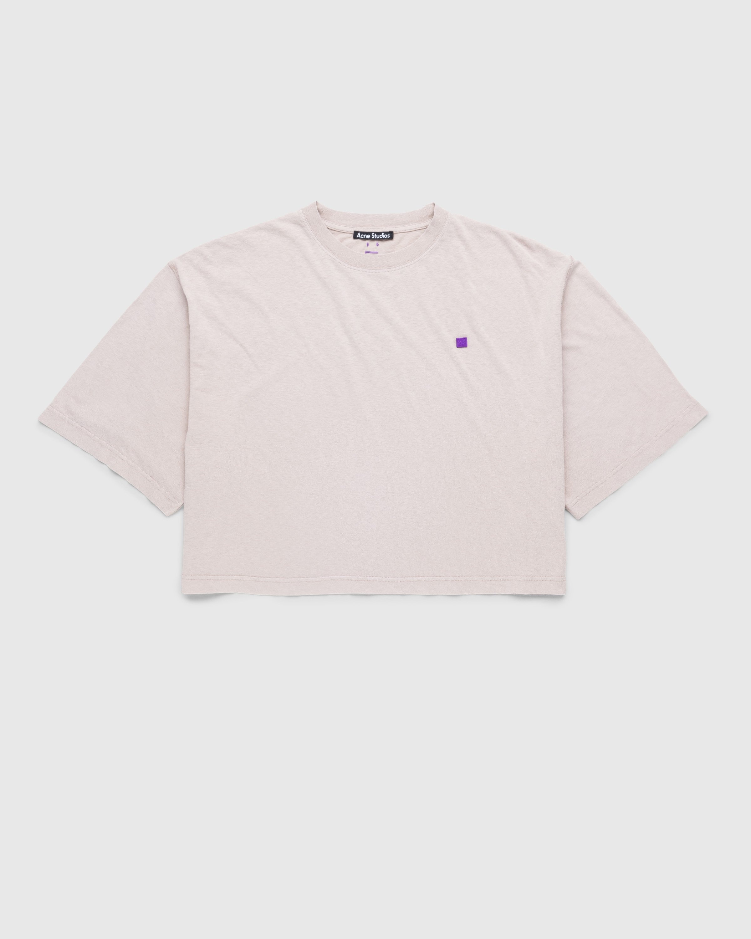 Acne Studios – Cropped T-Shirt Dusty Beige - Tops - Beige - Image 1