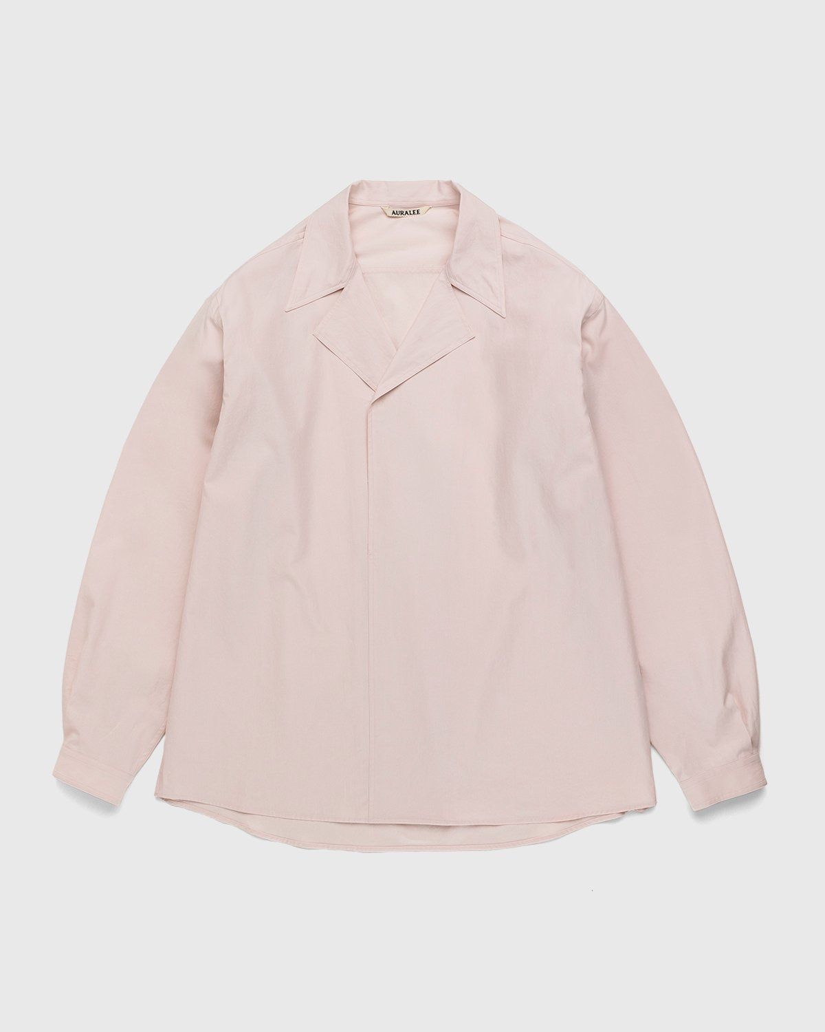 Auralee – Washed Finx Twill Pullover Shirt Light Pink