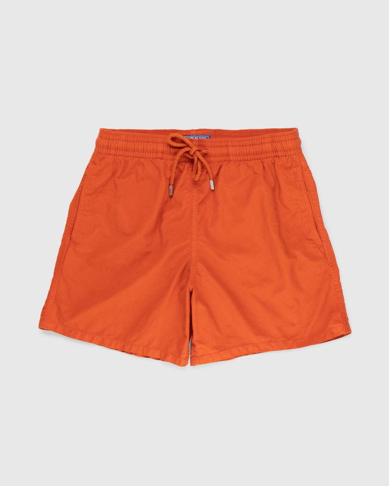 Solid Swim Shorts Red Tea