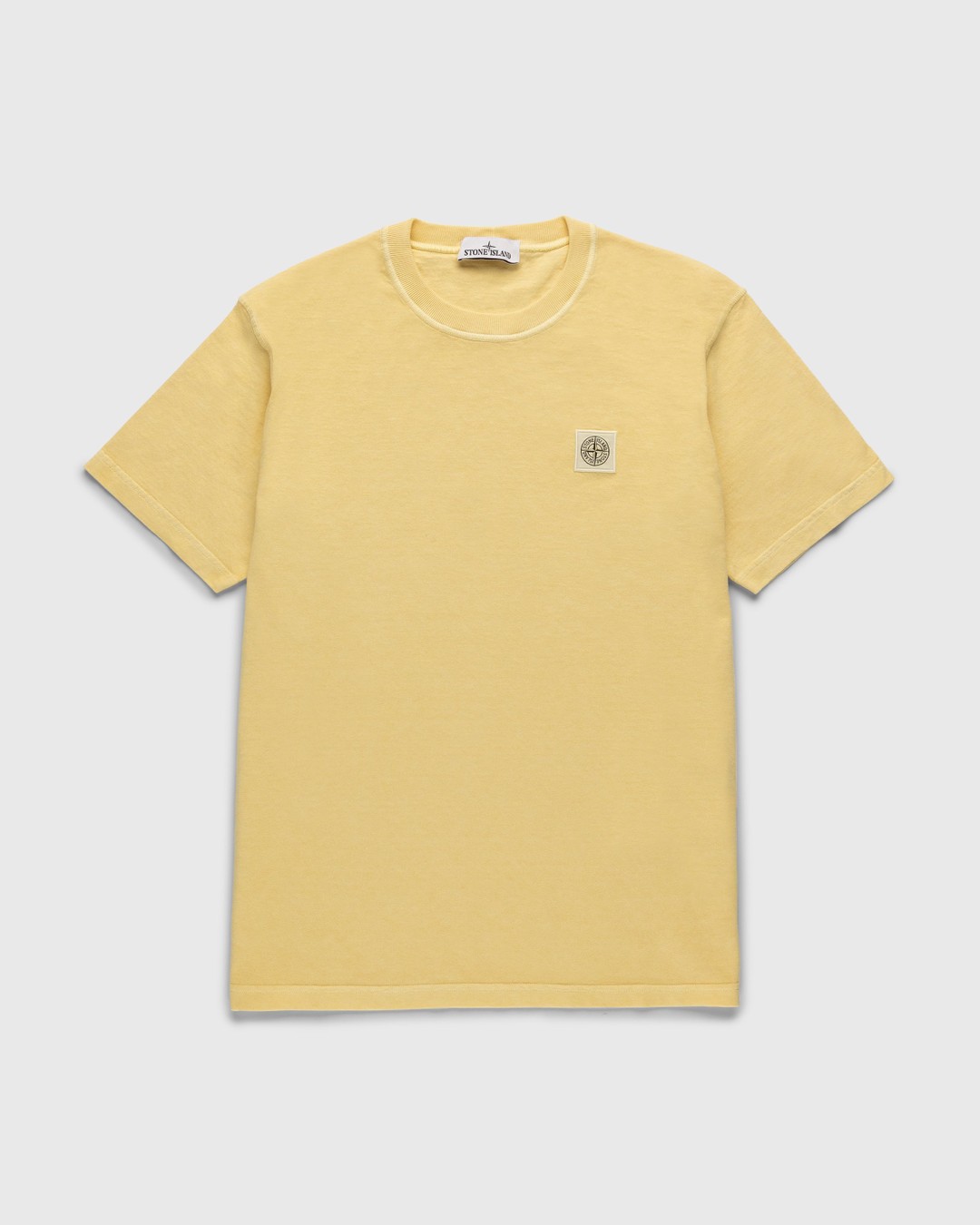Stone Island – Fissato T-Shirt Butter - T-Shirts - Yellow - Image 1