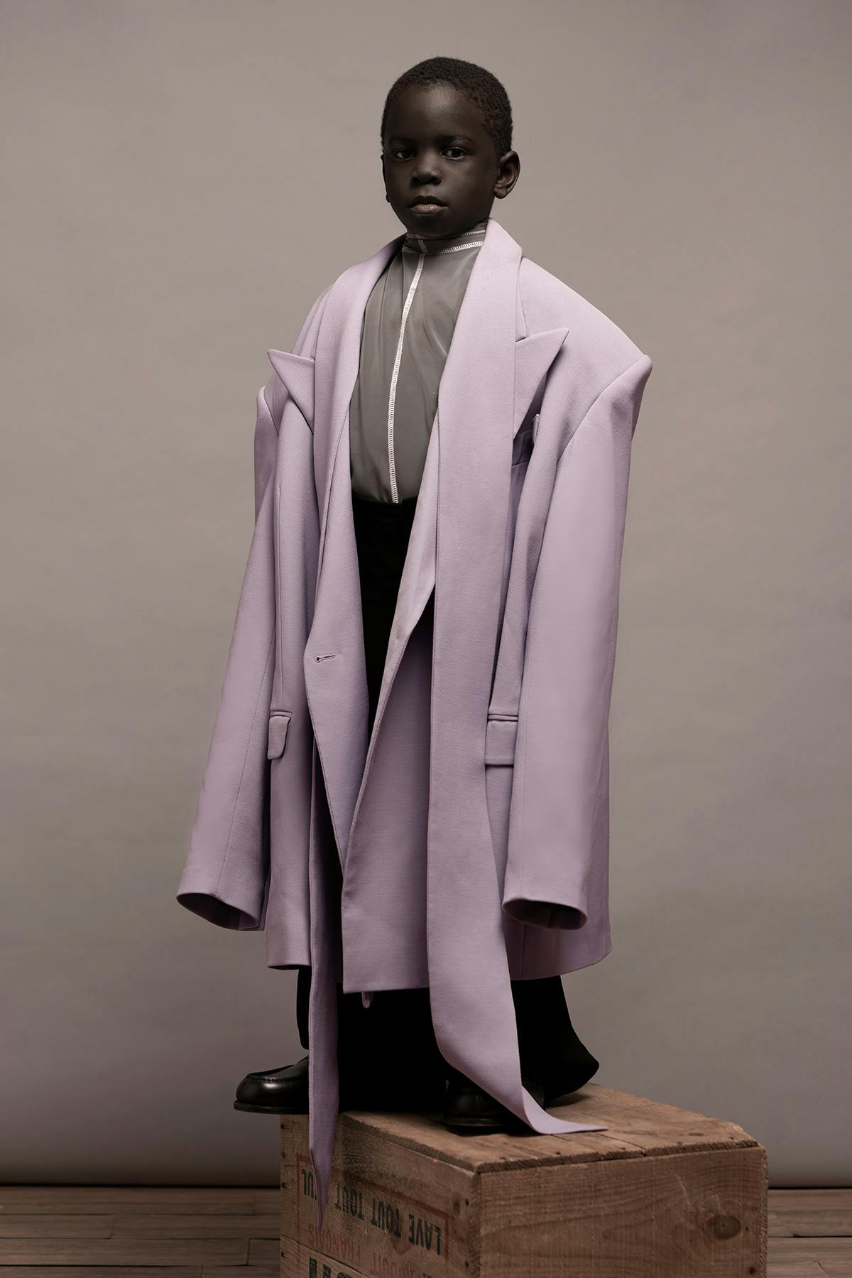 Cheritha is wearing Blazers - Mugler, Tops and pants - Balmain Shoes - JM Weston