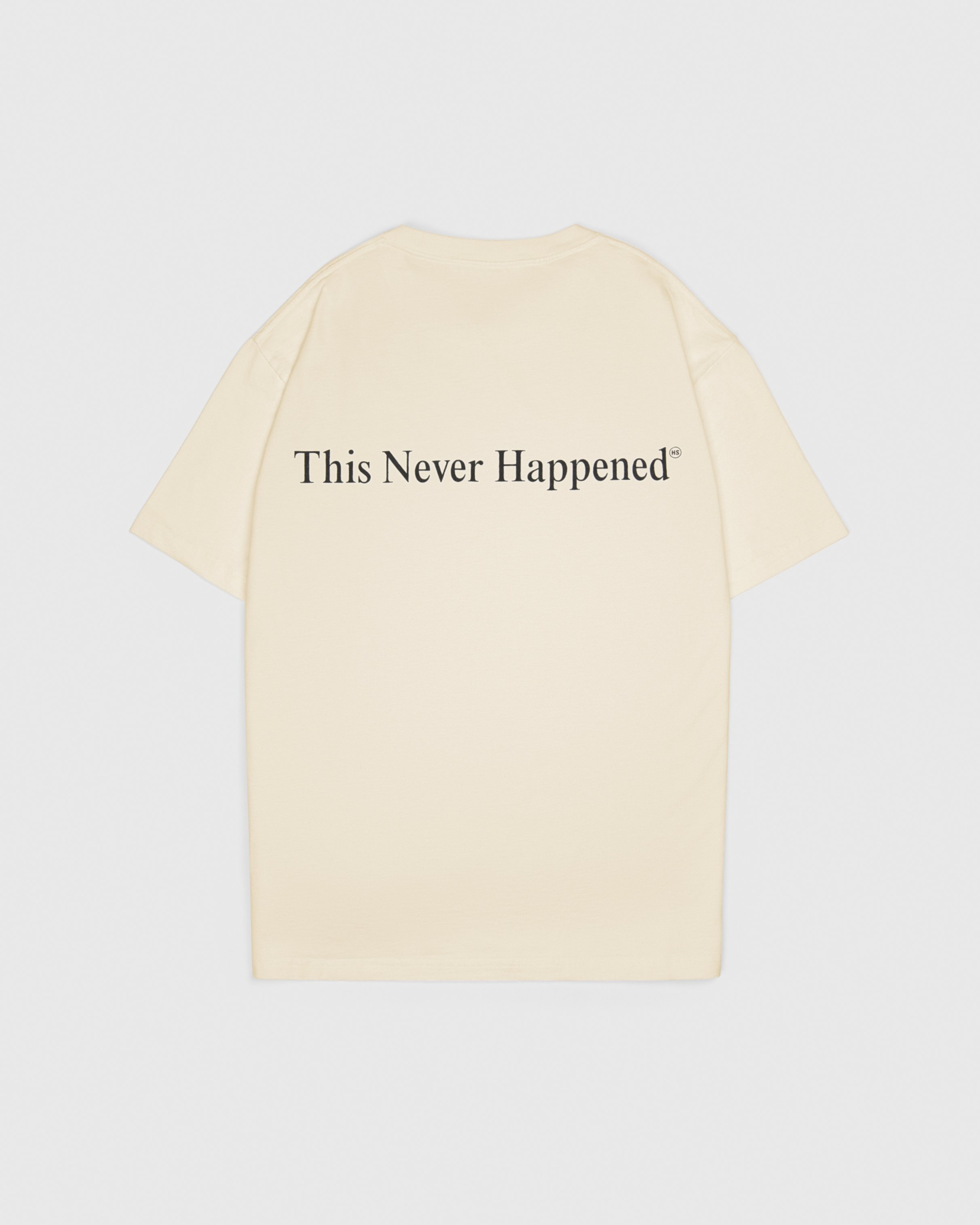Highsnobiety – This Never Happened 2020 T-Shirt Eggshell - T-shirts - Beige - Image 1