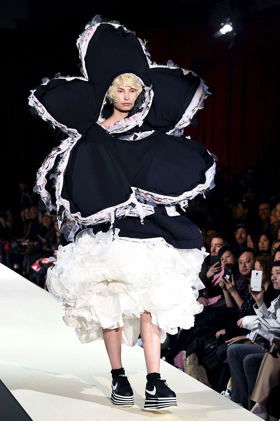 comme des garcons cortez platform sneakers