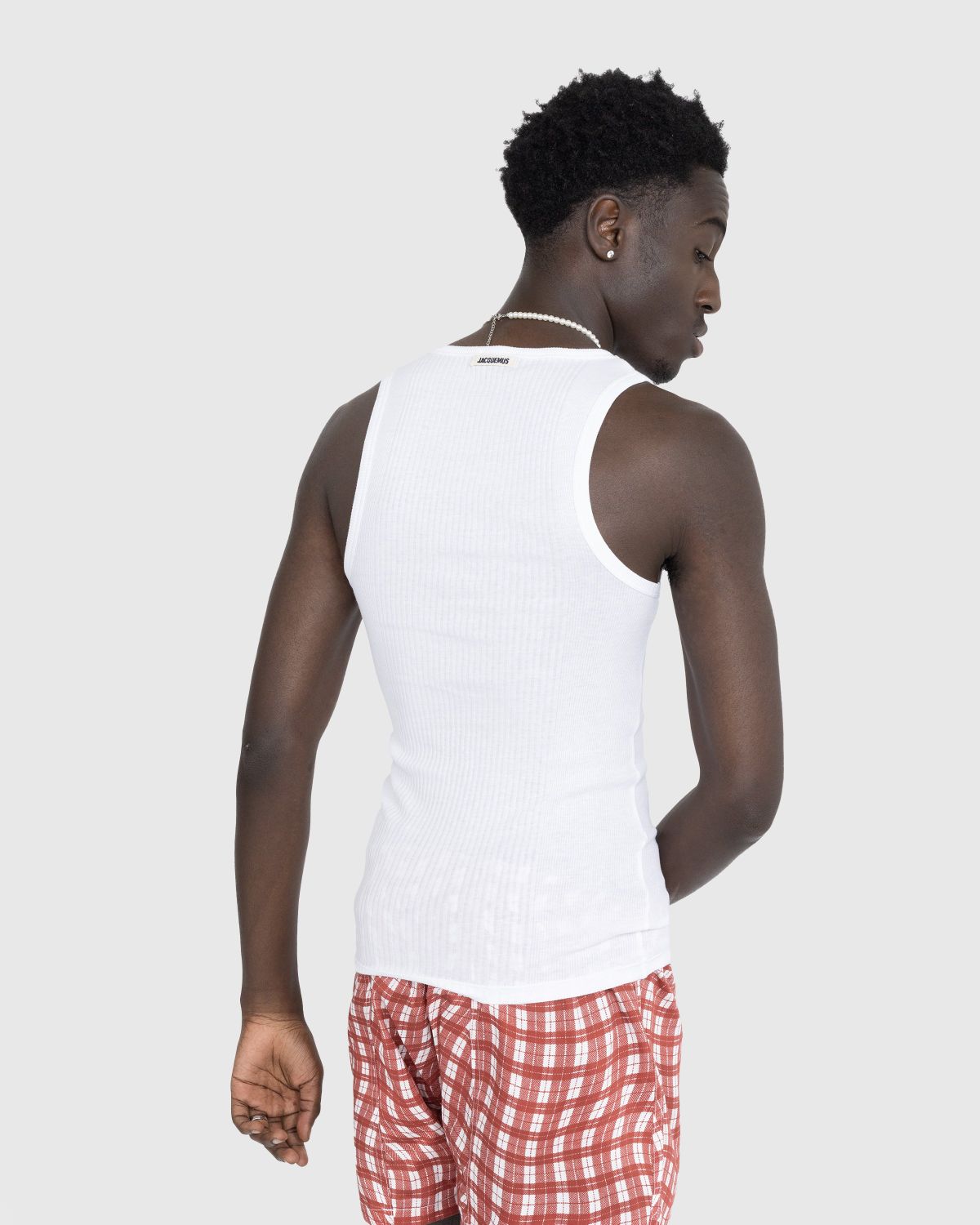 JACQUEMUS – Le Débardeur Caraco White - Men Tops - White - Image 3