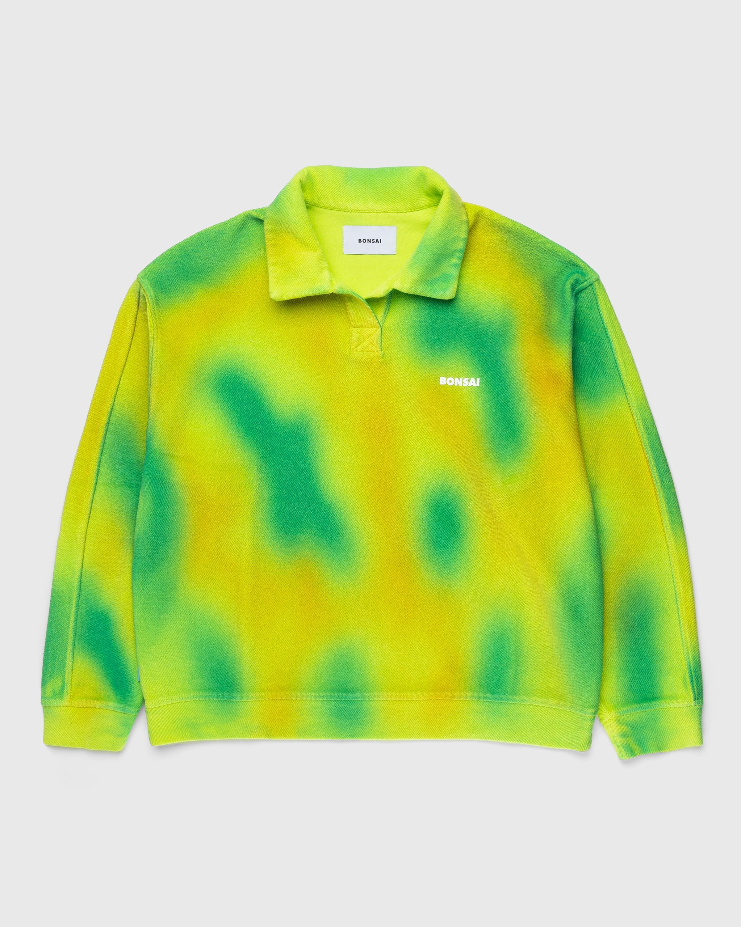 Bonsai – Spray Dyed Longsleeve Polo Yellow - Knitwear - Yellow - Image 1
