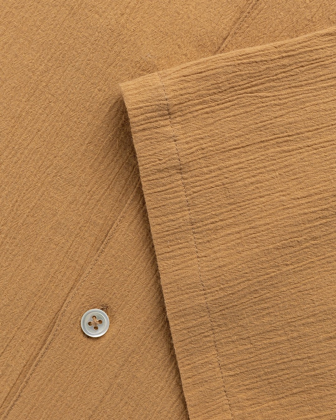 Highsnobiety – Crepe Short Sleeve Shirt Brown - Shirts - Brown - Image 6