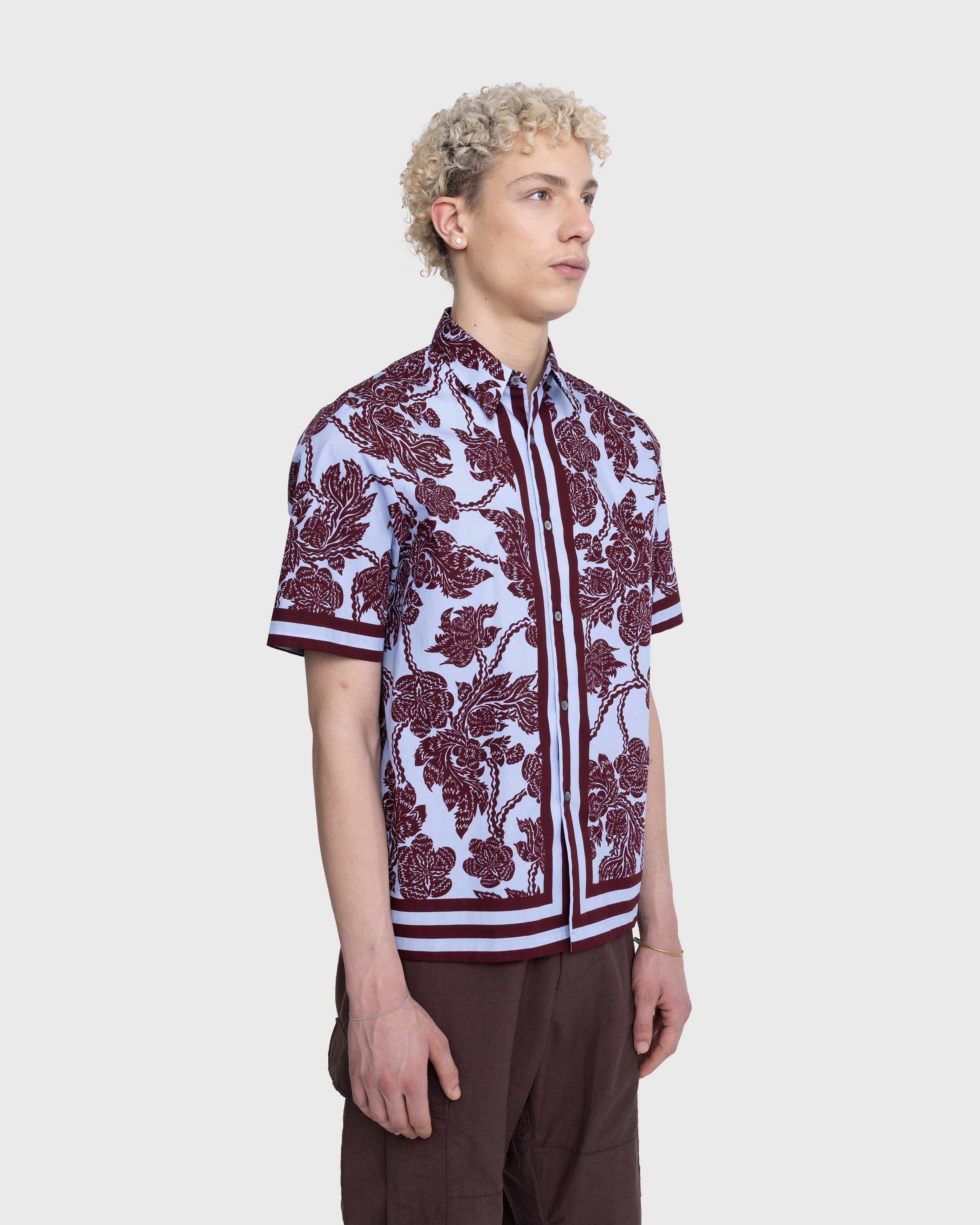 Dries van Noten – Clasen Shirt Burgundy - Shirts - Multi - Image 4