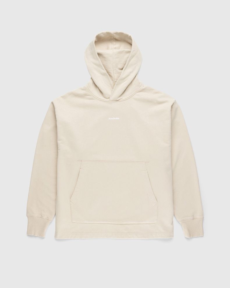 Acne Studios – Organic Cotton Logo Hoodie Champagne Beige