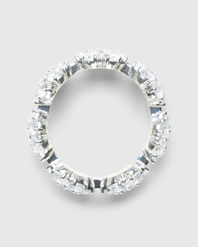 Daisy Eternity Ring Silver/White