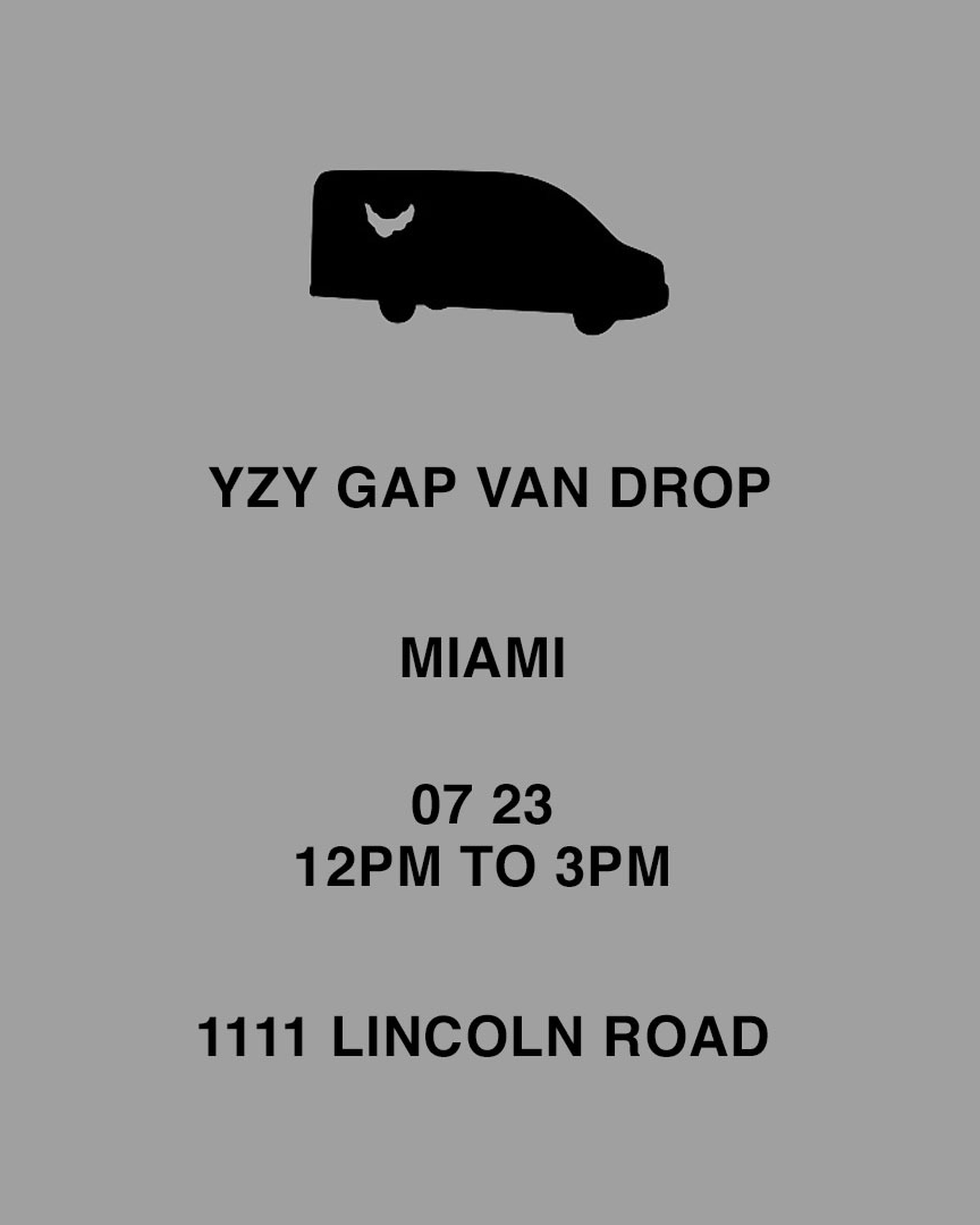 yeezy gap van drop location miami la chicago (1)
