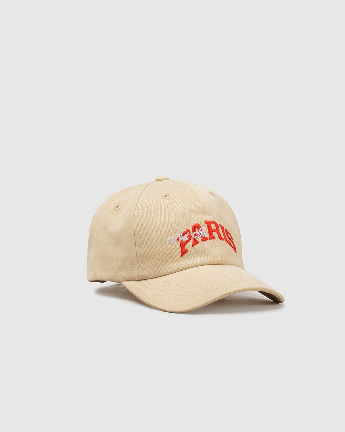Highsnobiety – Not In Paris College Logo Cap Eggshell - Hats - White - Image 2