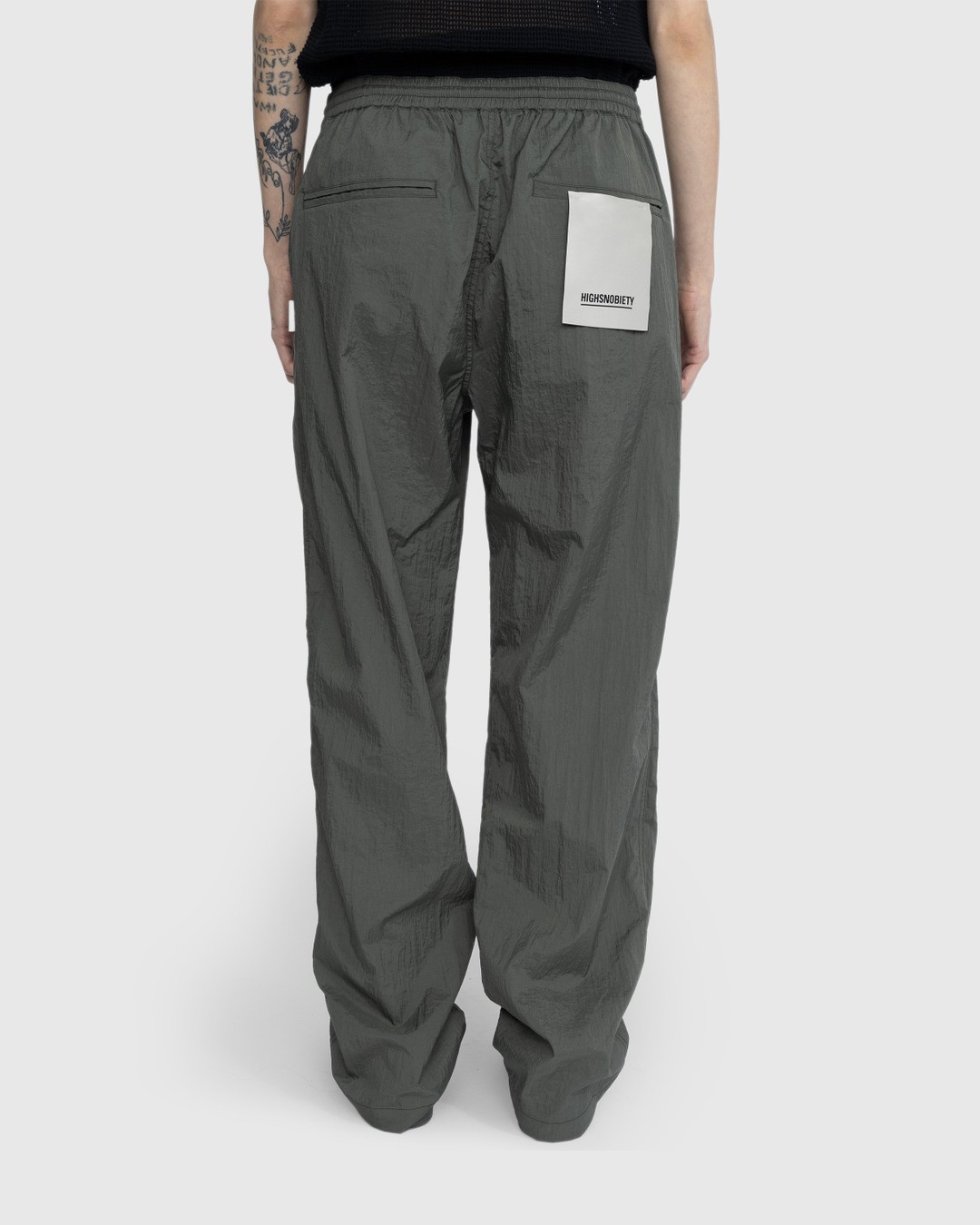 Highsnobiety – Texture Nylon Pants Grey - Pants - Grey - Image 3