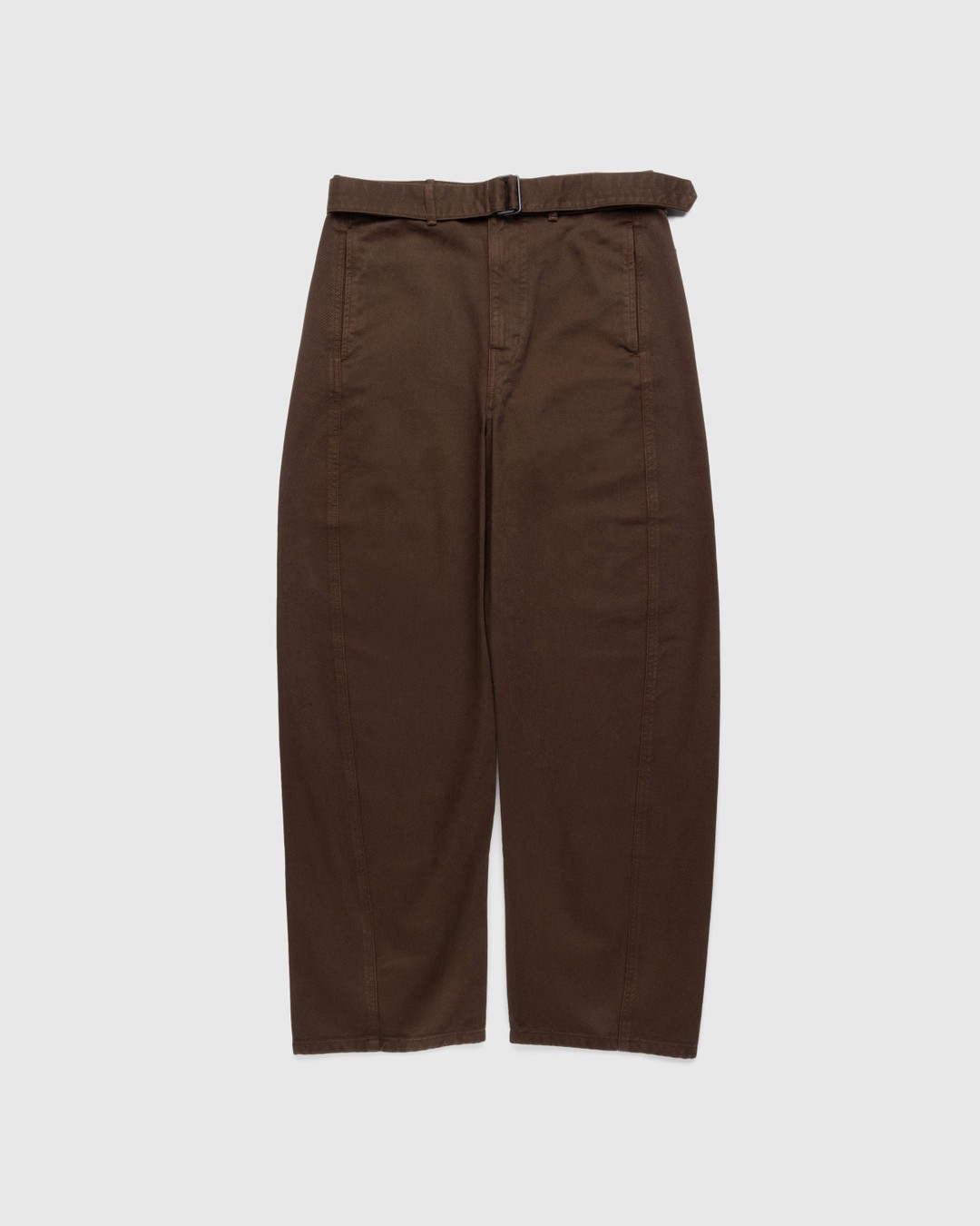Lemaire – Twisted Belted Casual Pant - Pants - Brown - Image 1
