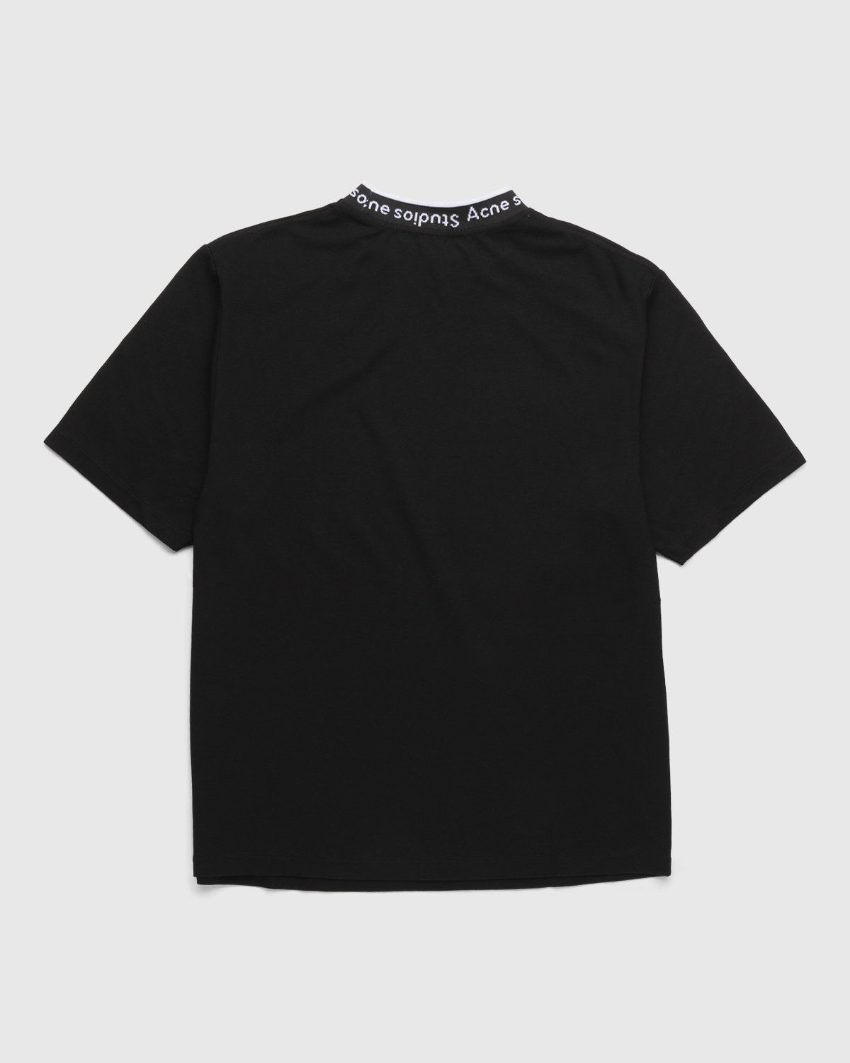 Acne Studios – Logo Rib T-Shirt Black - T-Shirts - Black - Image 2