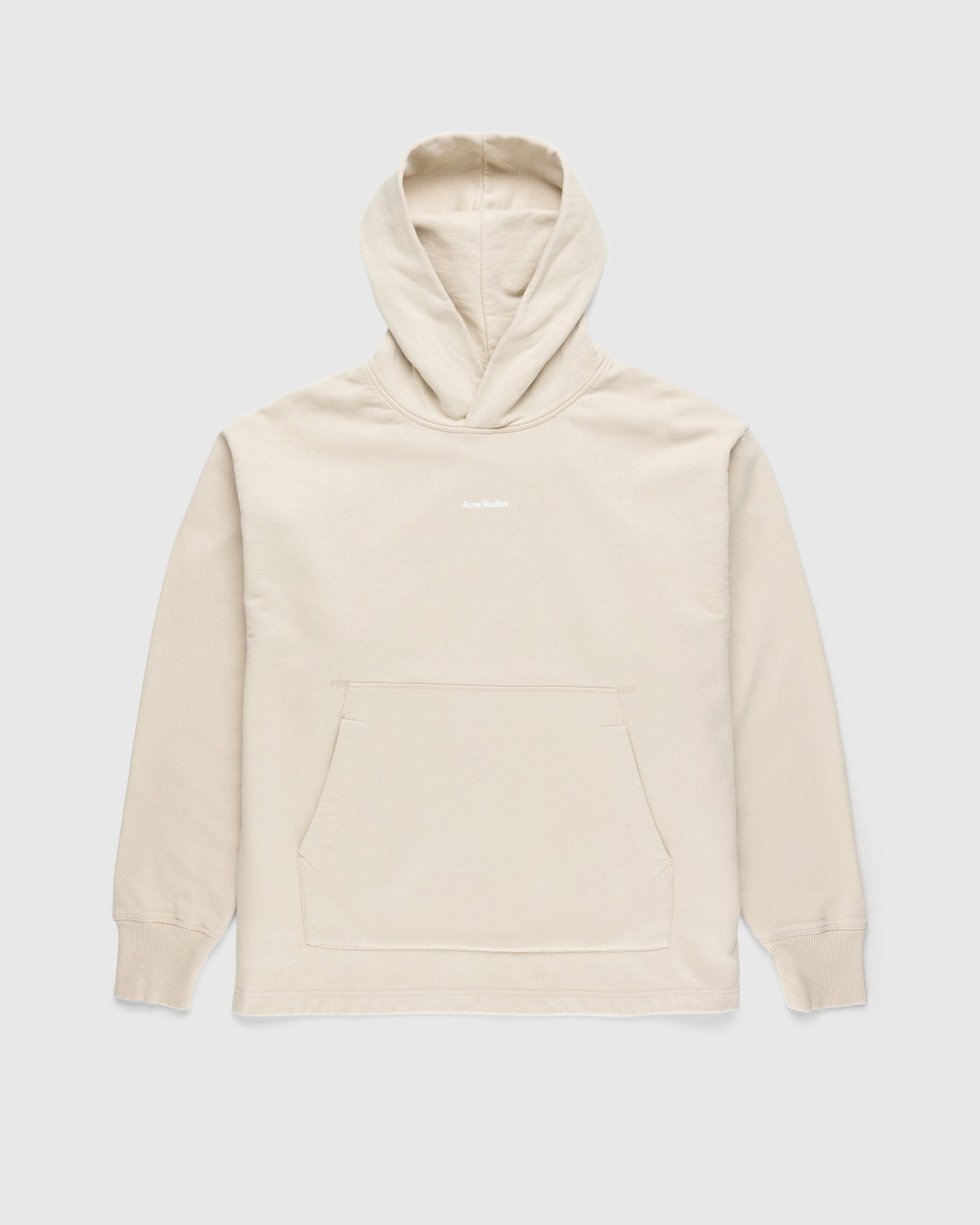 Acne Studios – Organic Cotton Logo Hoodie Champagne Beige - Sweats - Beige - Image 1
