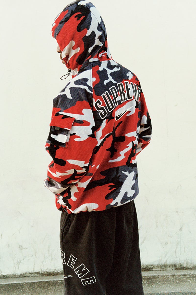 fleece hoodie nike x supreme