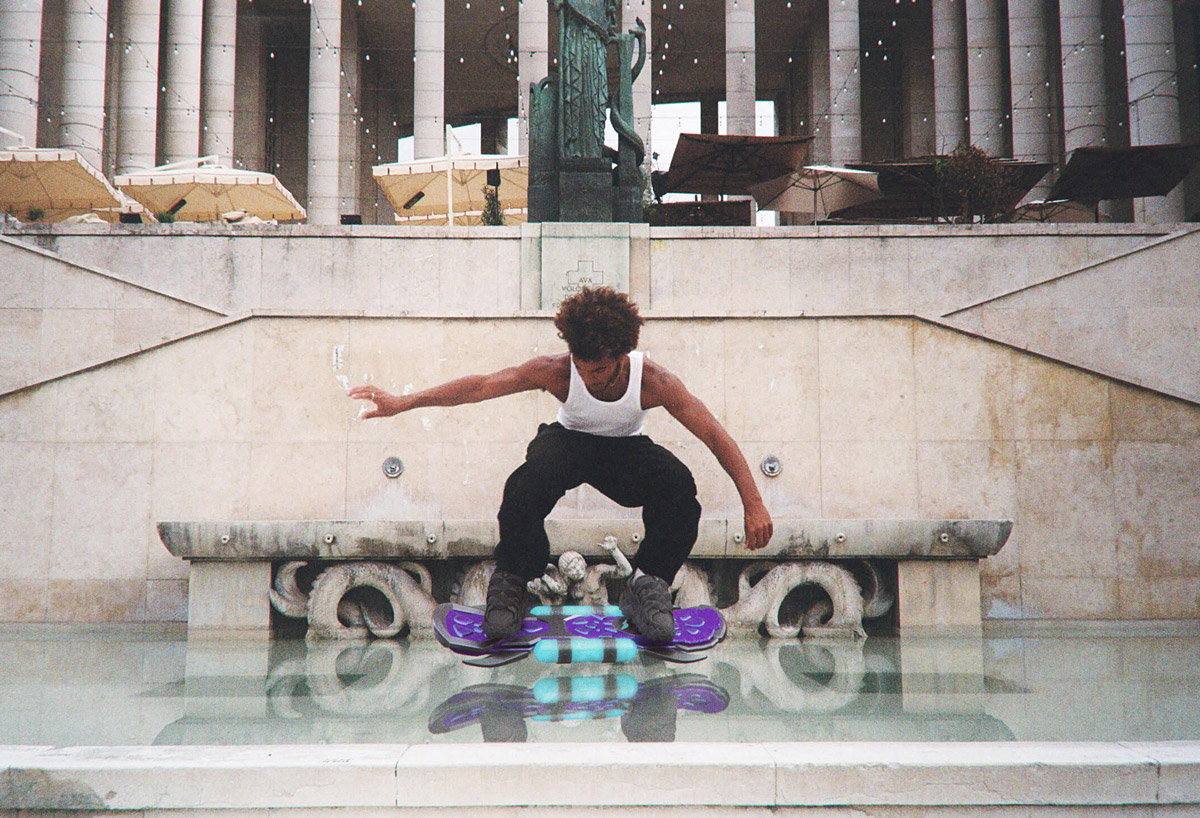 Hoverboard skaters reclaim the streets of Paris for Highsnobiety’s first NFT collection.