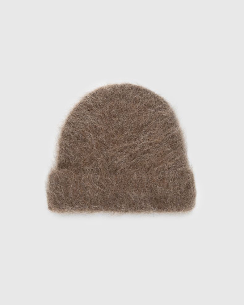 Fuzzy Beanie Taupe Alpaca
