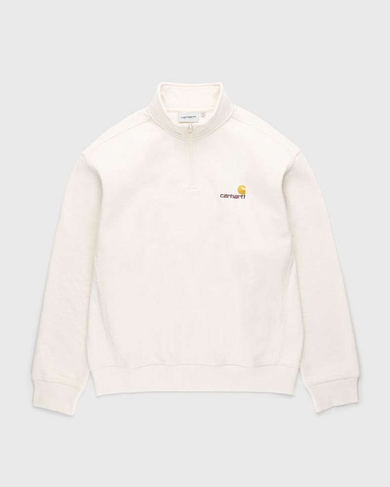 Carhartt WIP – Half Zip American Script Sweatshirt Natural