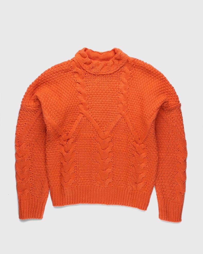 Winnie New York – Intwined Cable Knit Sweater Red