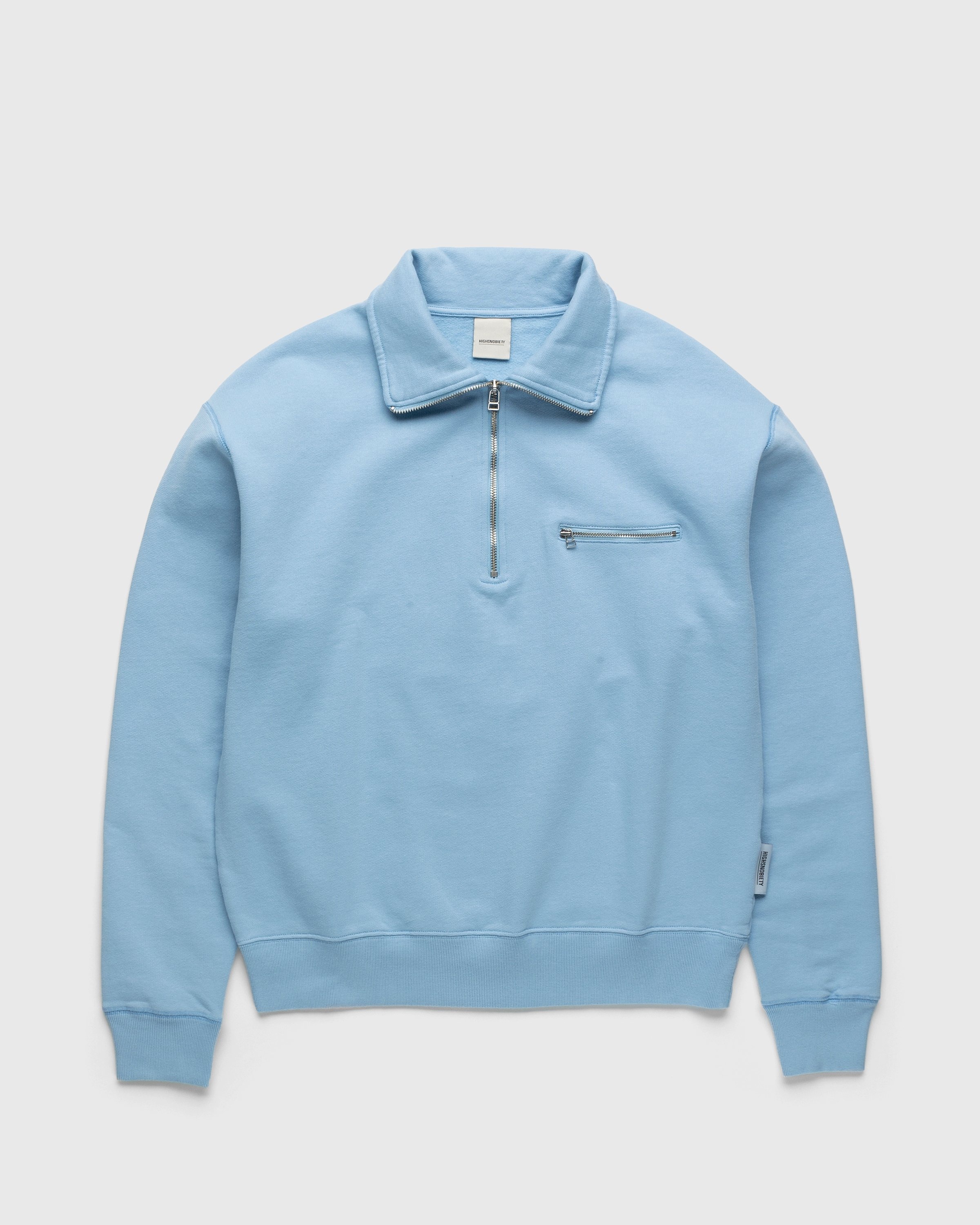 Highsnobiety Classic Quarter Zip Fleece Blue Highsnobiety Shop