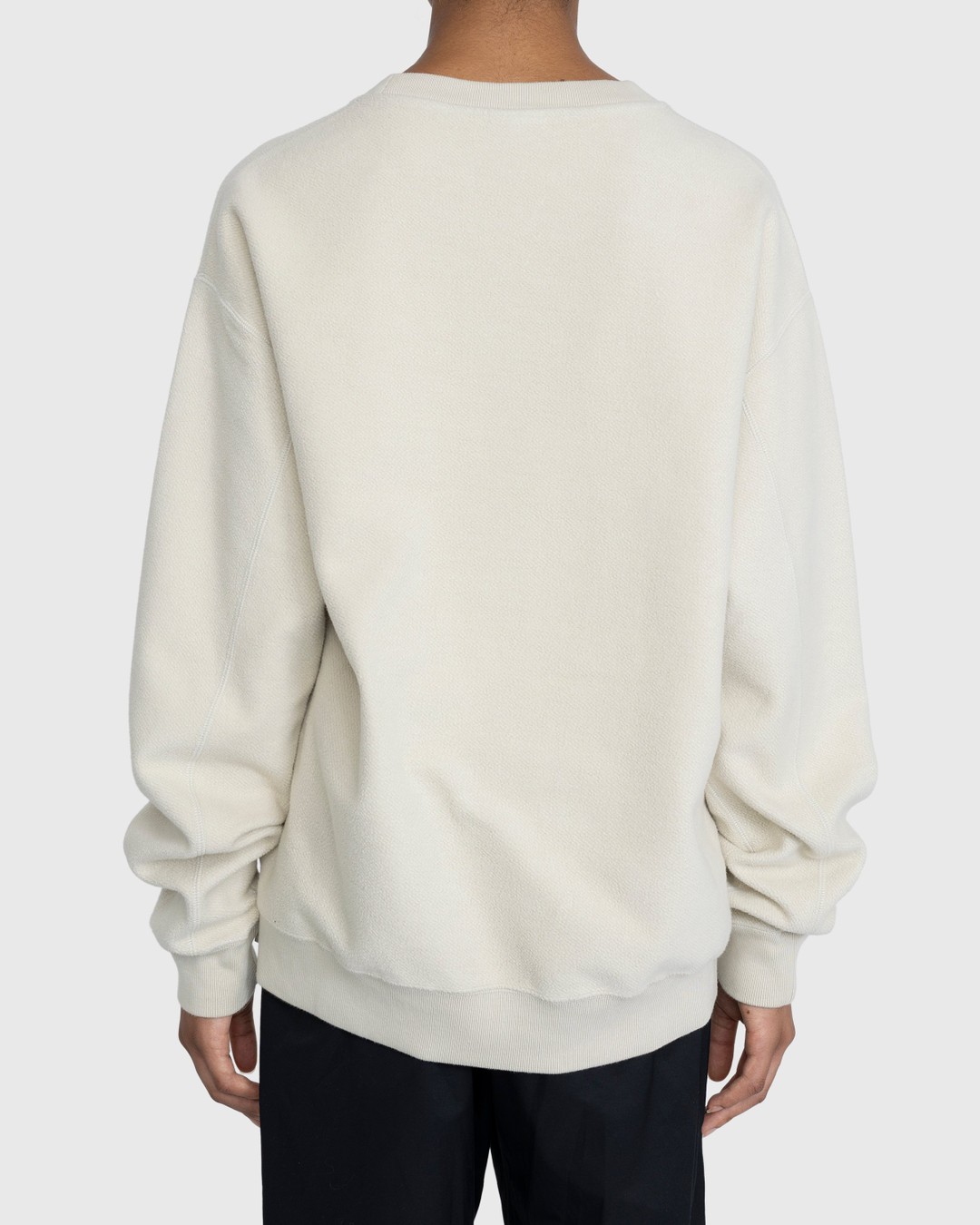 Highsnobiety – Script Logo Reverse Fleece Crew Beige - Sweats - Beige - Image 3