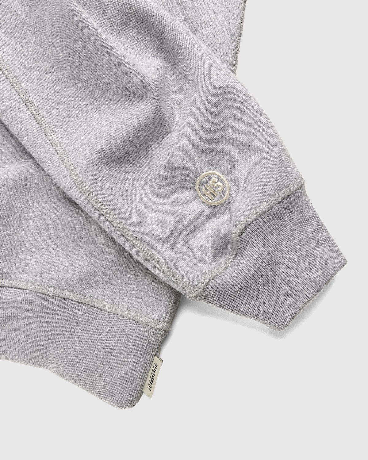 Highsnobiety – Logo Fleece Staples Crew Heather Grey - Sweats - Grey - Image 3