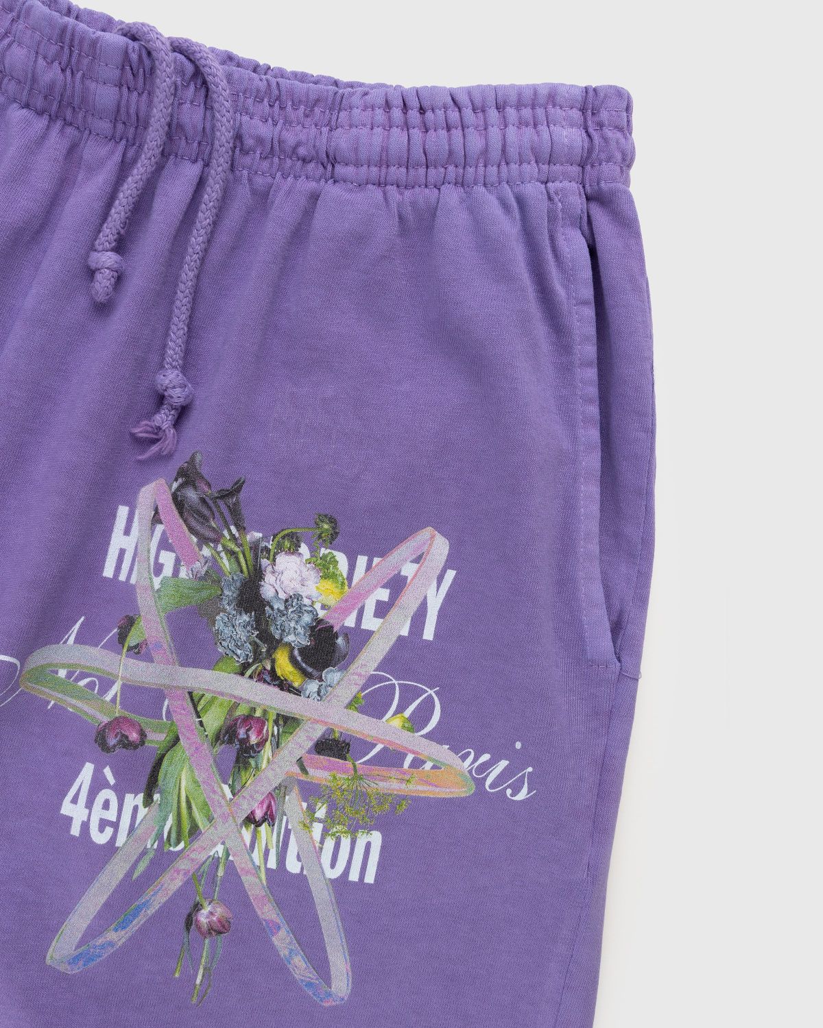Bstroy x Highsnobiety – Not In Paris 4 Flower Sweatshorts Lavender - Shorts - Purple - Image 6