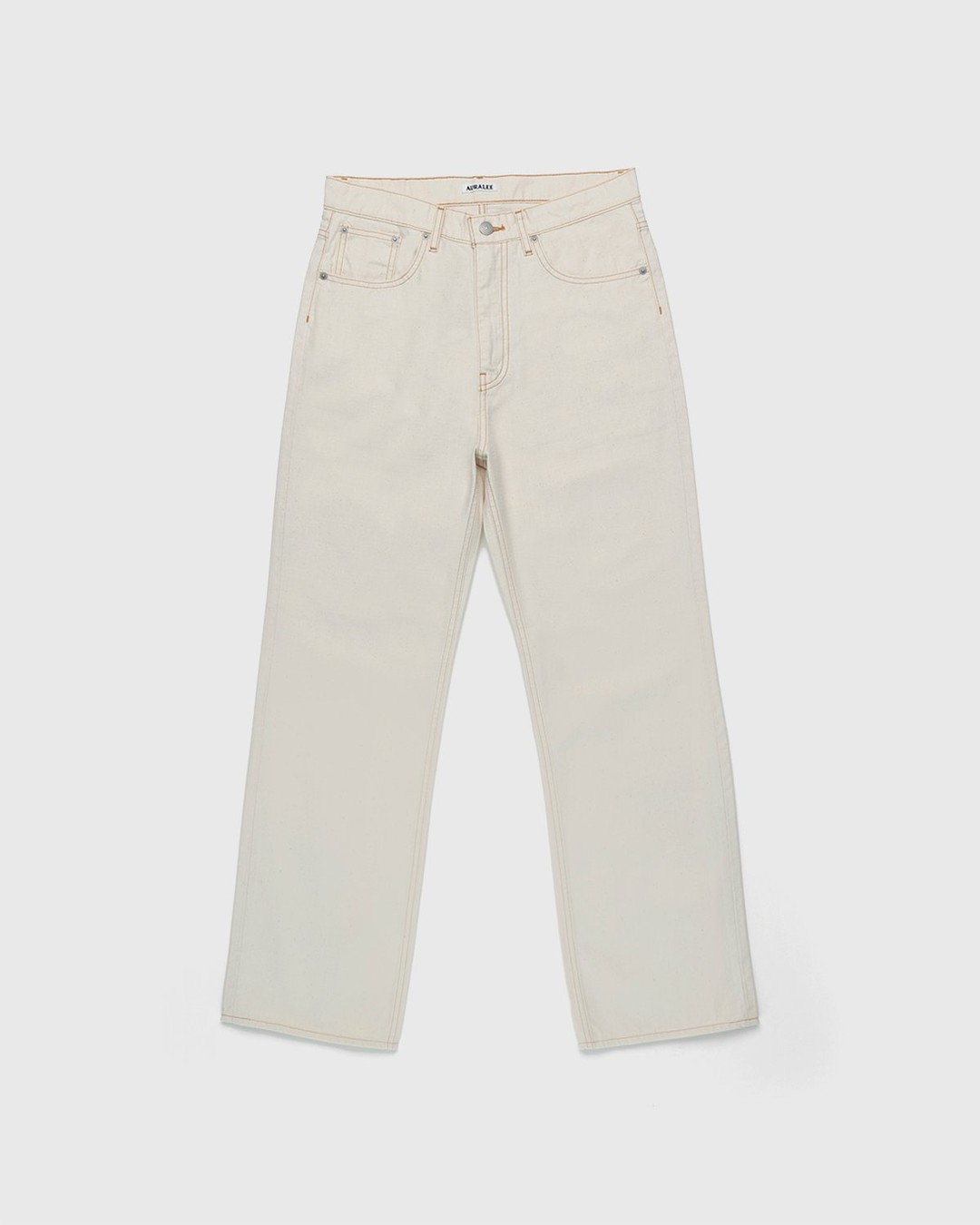 Auralee – Organic Undyed Cotton Pants Natural - Pants - Beige - Image 1