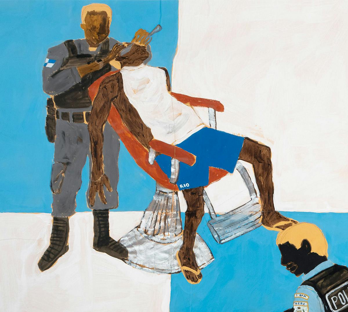 Dalila retocando meus dreads 2020 (detail), Maxwell Alexandre