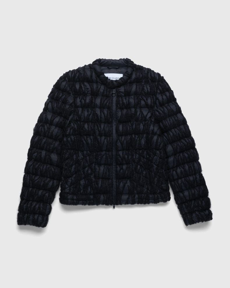 Trussardi – Embroidered Nylon Jacket Black
