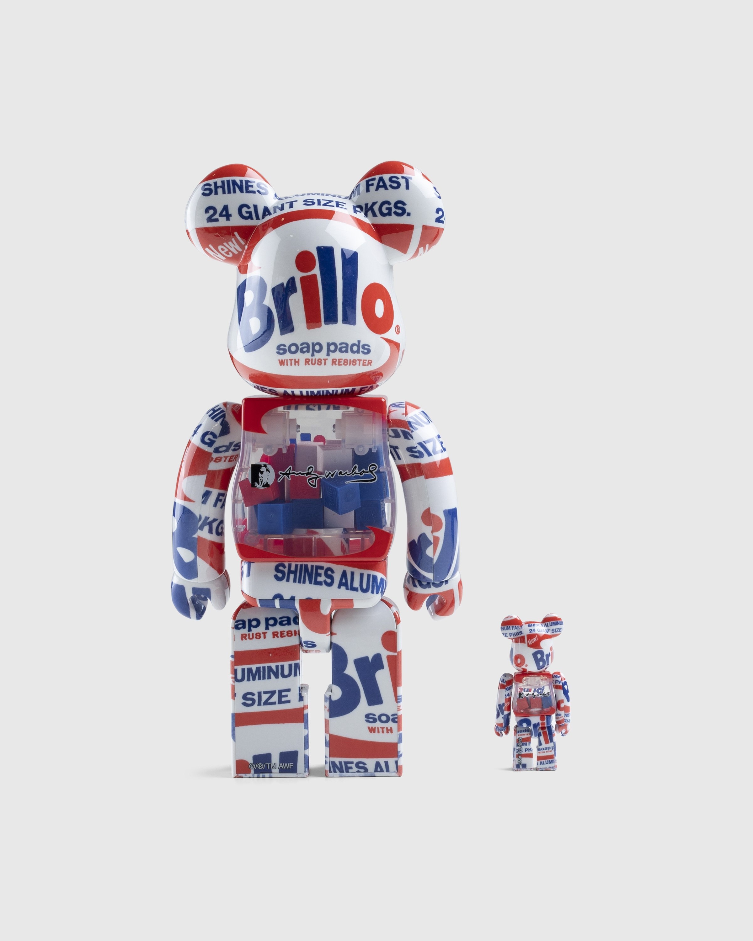 Medicom – Be@rbrick Andy Warhol Brillo 2022 100% & 400% Set Multi
