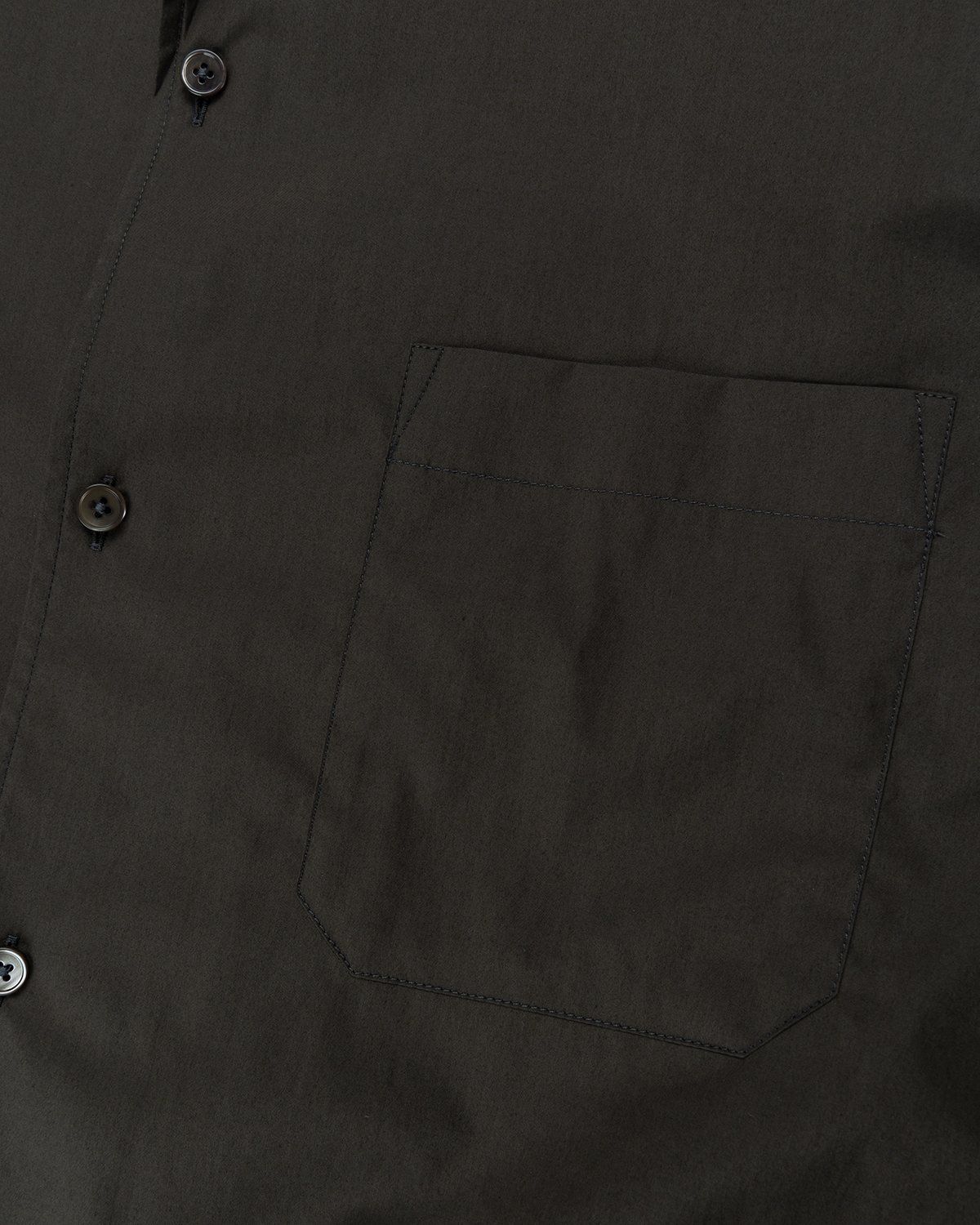 Lemaire – Convertible Collar Long Sleeve Shirt Espresso - Shirts - Brown - Image 5