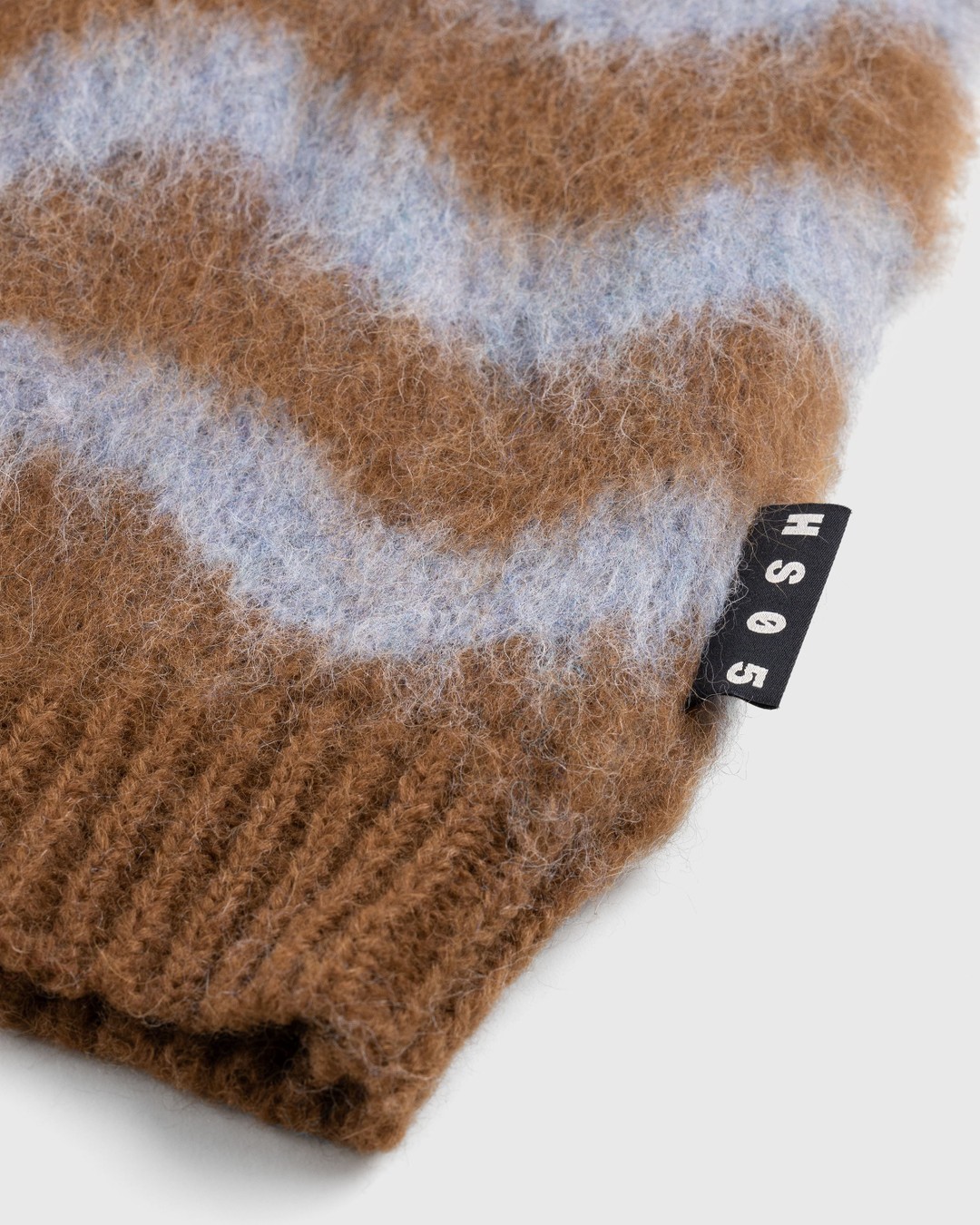 Highsnobiety HS05 – Alpaca Fuzzy Wave Sweater Light Blue/Brown - Knitwear - Multi - Image 7