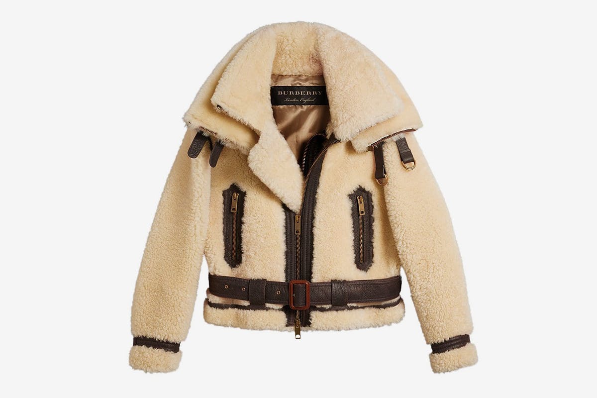 burberry shearling jacket