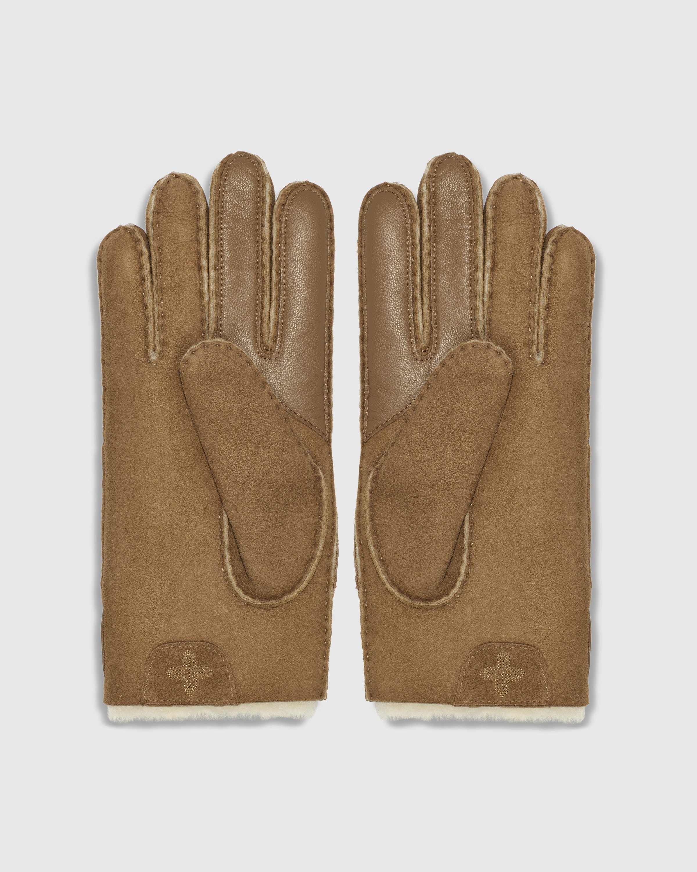 Ugg x Children of the Discordance – Sheepskin Gloves Brown - 5-Finger - Brown - Image 2