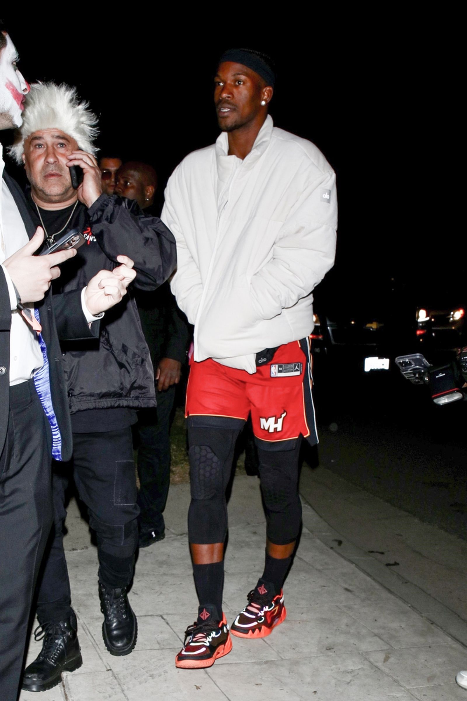 Professional basketball player Jimmy Butler attends a Halloween party dressed as himself