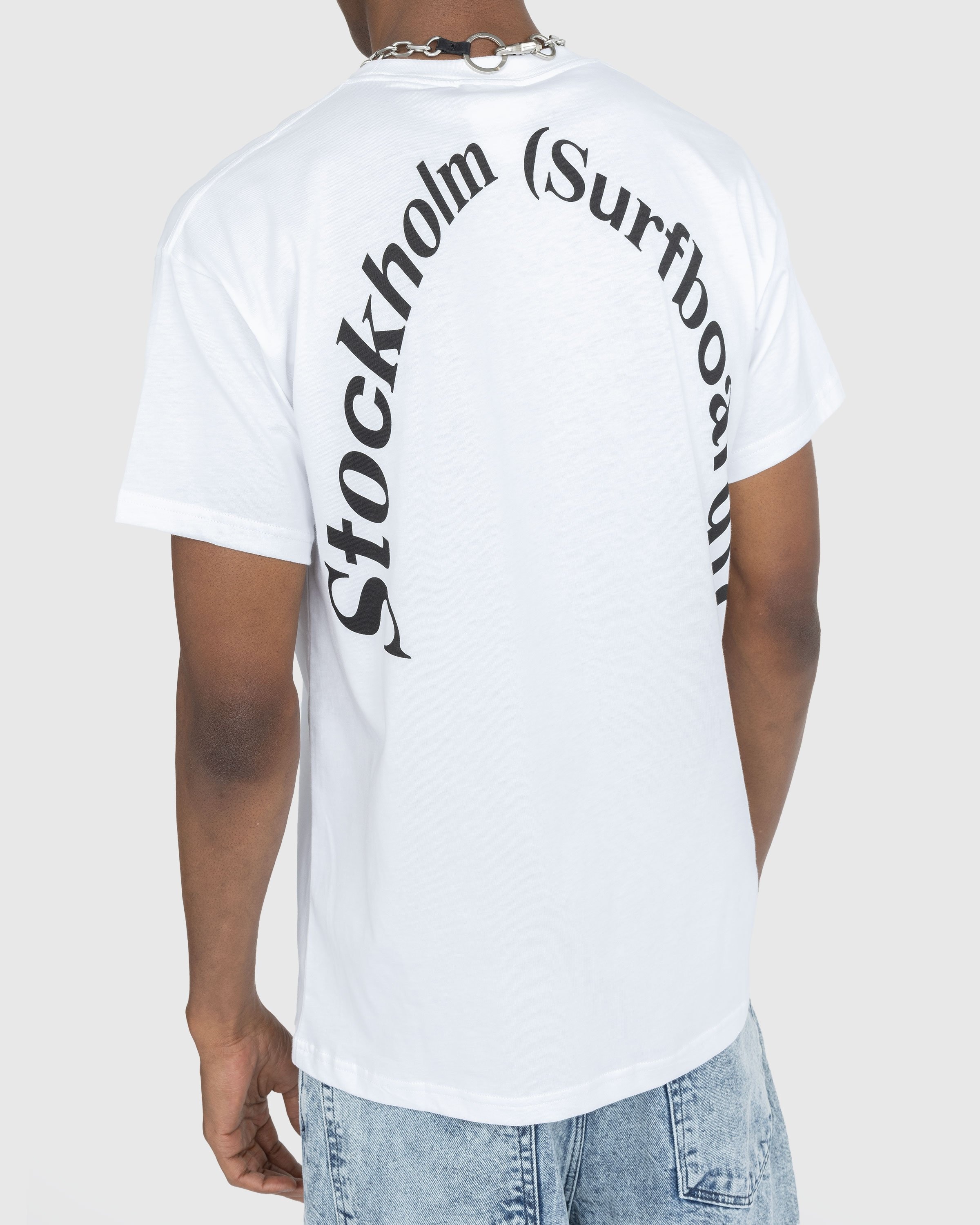 Stockholm Surfboard Club – Alko Logo T-Shirt White/Black - Tops - White - Image 4