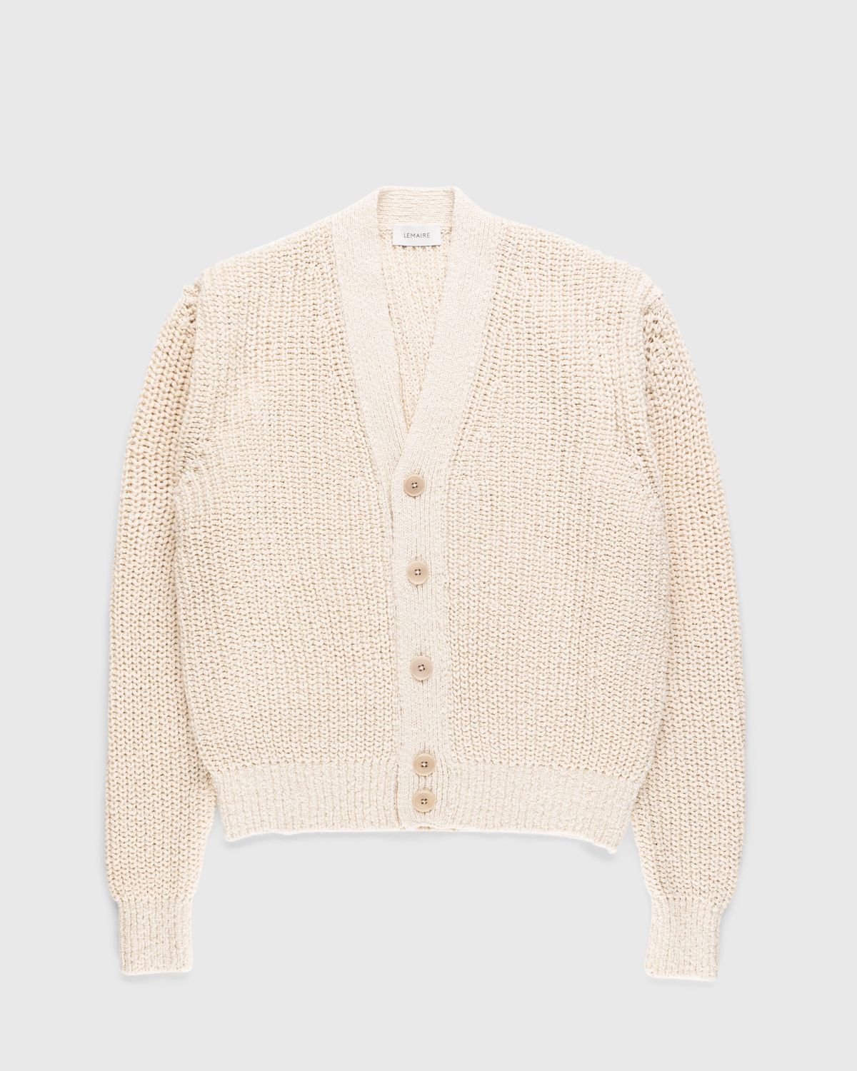Lemaire – Chunky Cardigan - Knitwear - Beige - Image 1