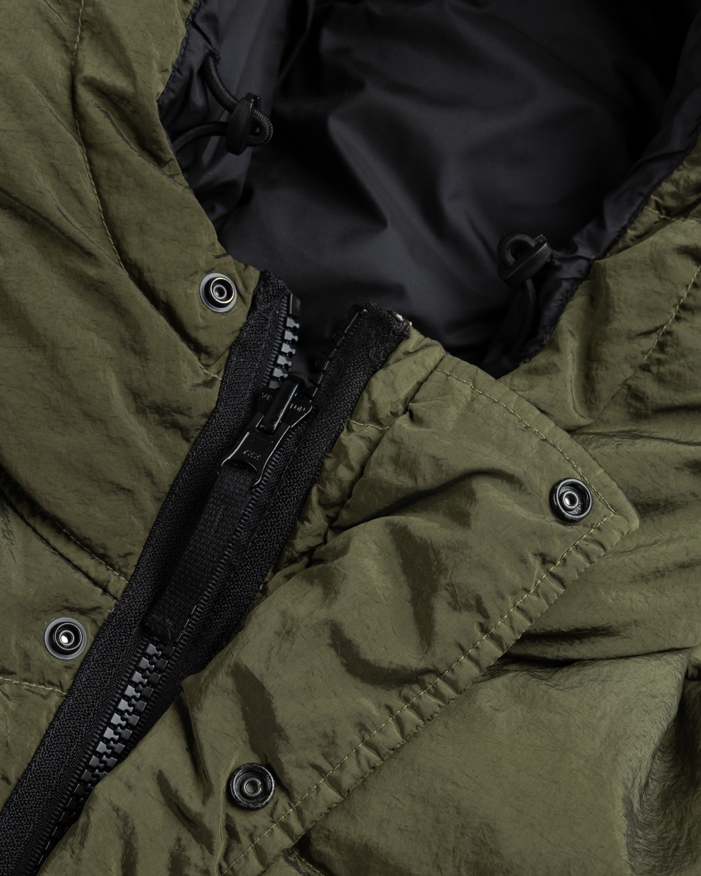 Green Logo-patch packable quilted down jacket, Stone Island