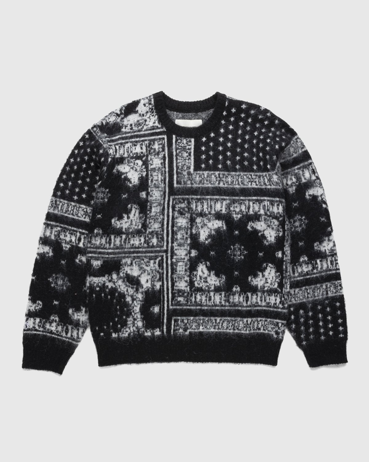 Highsnobiety – Bandana Alpaca Sweater Black - Crewnecks - Black - Image 1